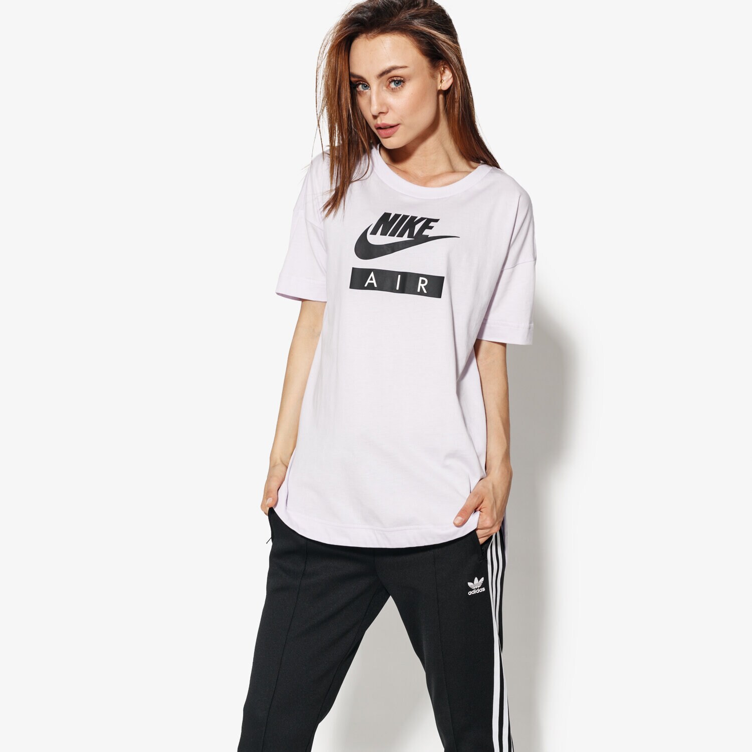Koszulka, t-shirt damski NIKE T-SHIRT SS W NSW TOP LOGO AIR AA1720-509 RÓŻOWY