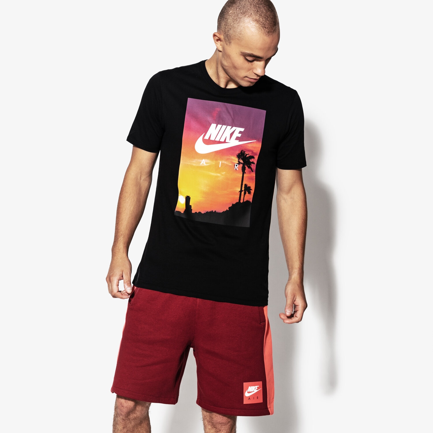 Koszulka, t-shirt sportowy męski NIKE T-SHIRT SS M NSW TEE FTWR 4 911952-010 CZARNY