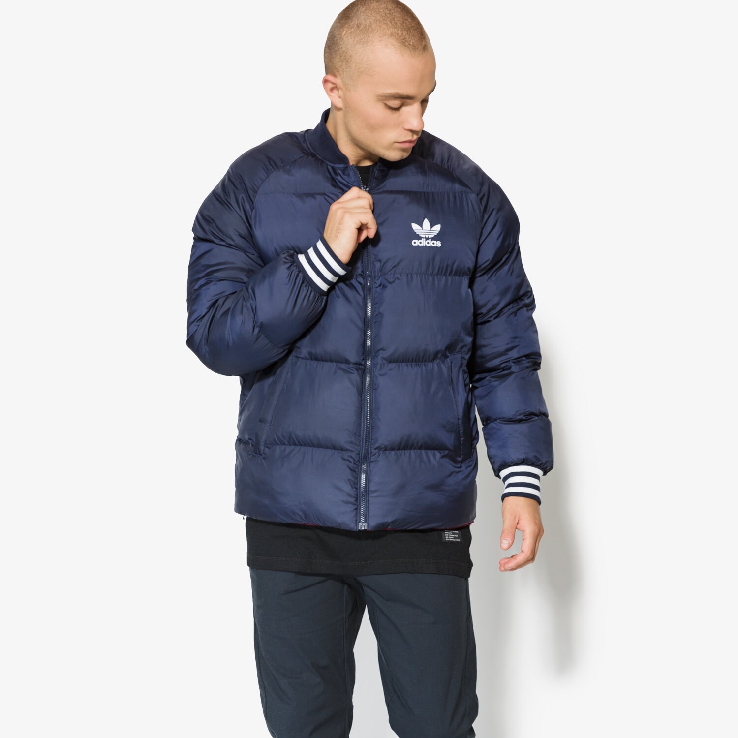 Kurtka zimowa męska ADIDAS KURTKA SST JACKET BR4795 GRANATOWY