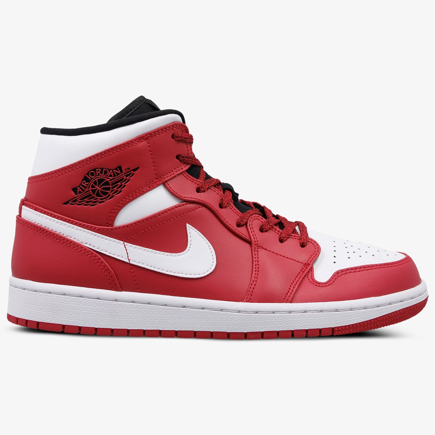 Buty sneakersy męskie AIR JORDAN 1 MID 554724605 CZERWONY