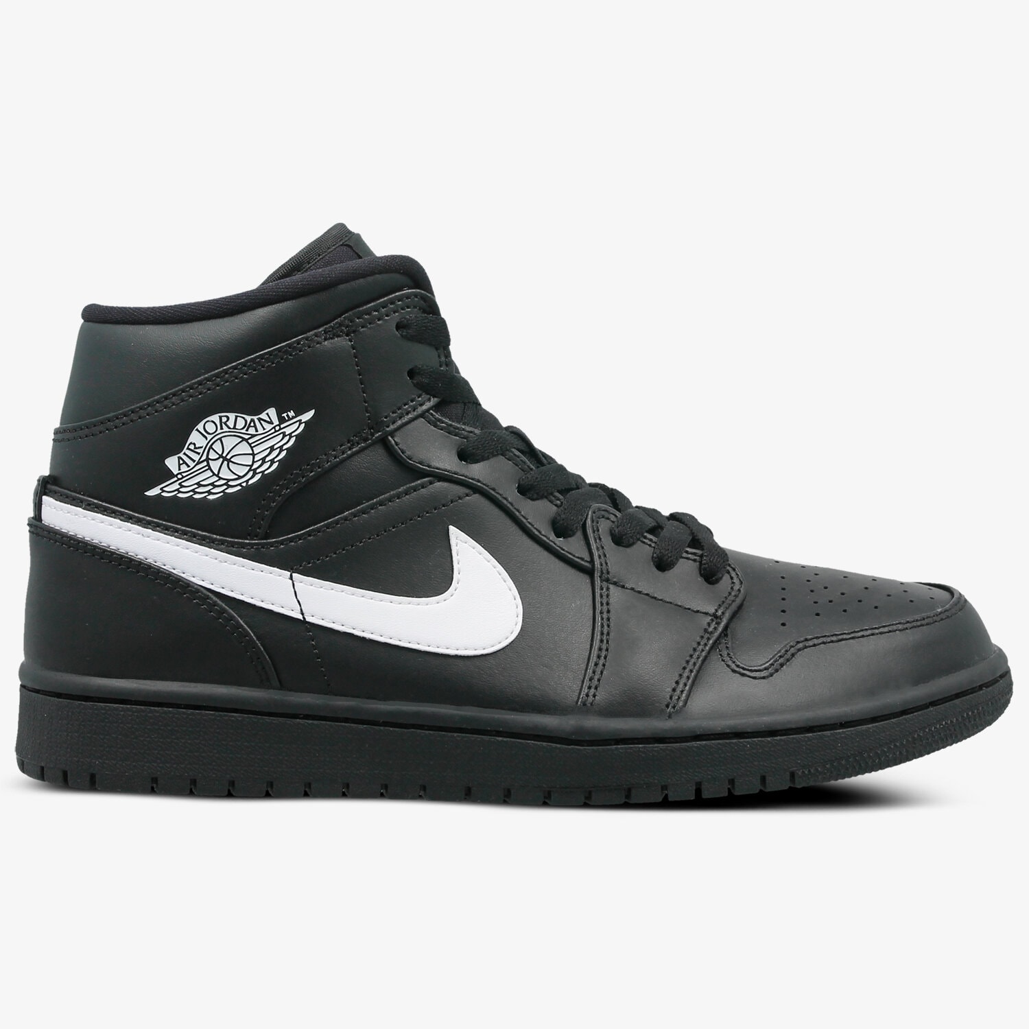 Buty sneakersy męskie AIR JORDAN 1 MID 554724-049 CZARNY