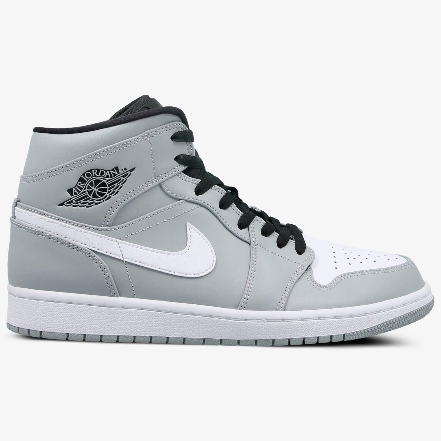 Buty sneakersy męskie AIR JORDAN 1 MID 554724046 SZARY