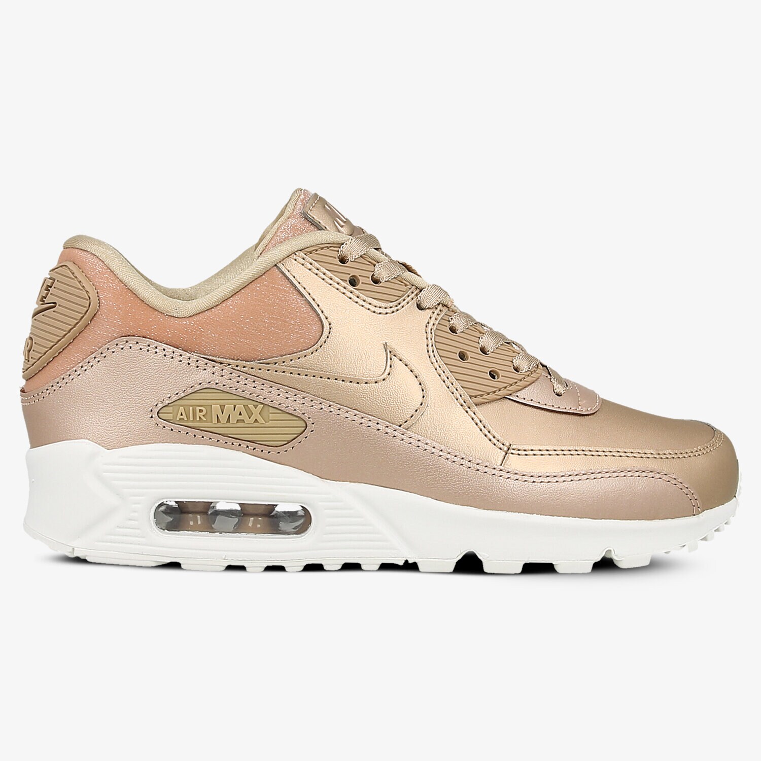 Buty sneakersy damskie NIKE WMNS AIR MAX 90 PRM 896497-902 BEŻOWY
