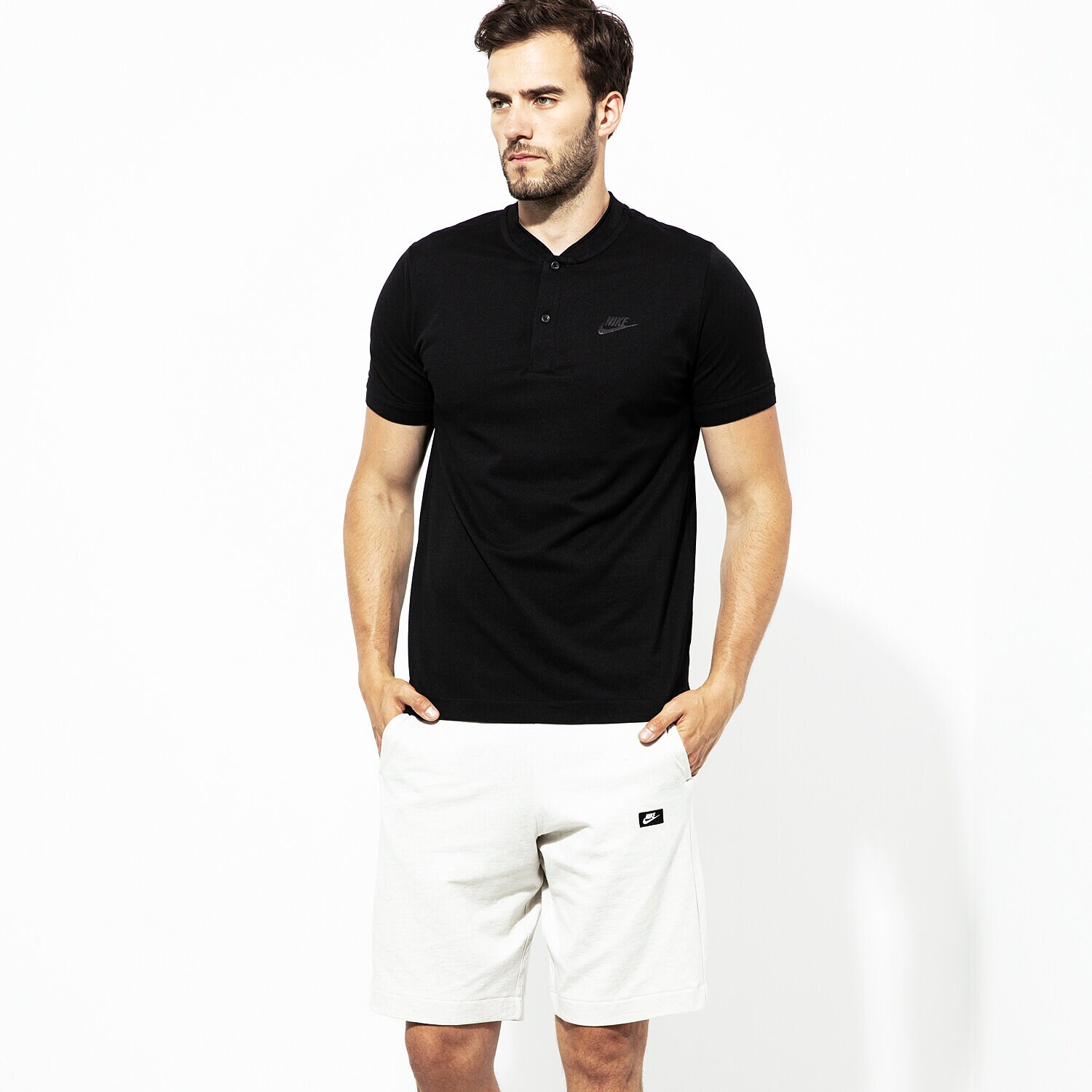 Koszulka, t-shirt sportowy męski NIKE POLO M NSW GSP POLO SS 886255-010 CZARNY