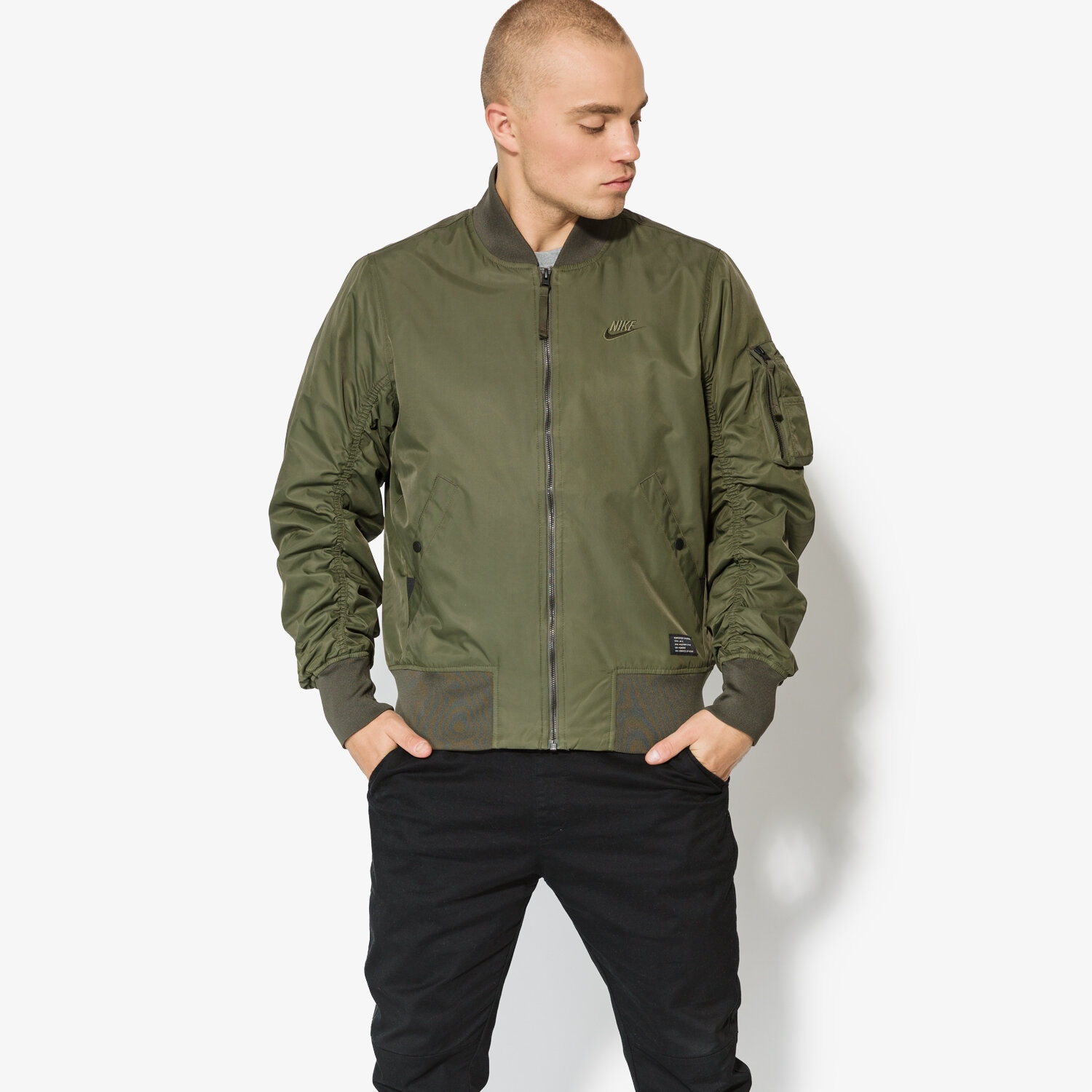 Kurtka wiosenna / jesienna męska NIKE KURTKA M NSW JKT WVN AF1 925436325 KHAKI