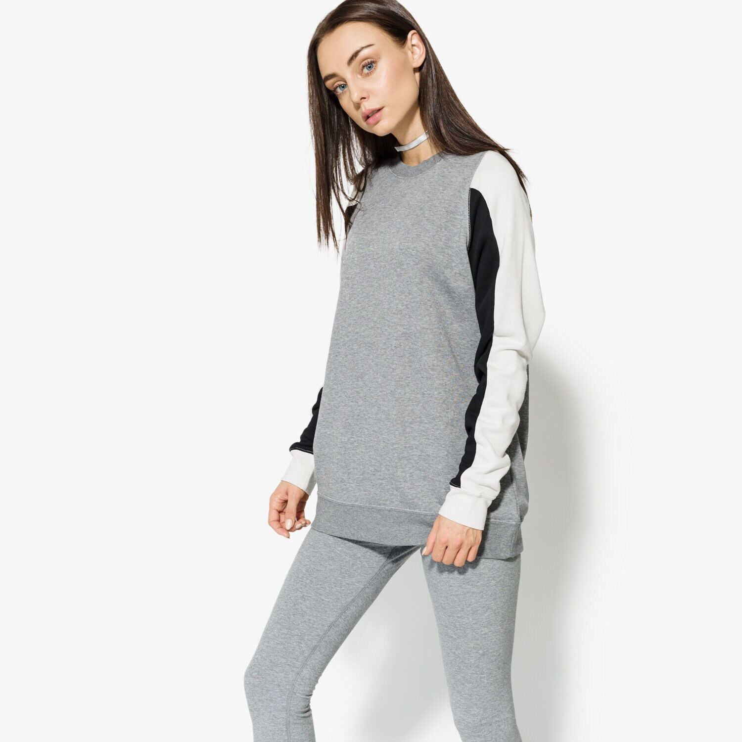 Bluza damska NIKE BLUZA W NSW MODERN CREW CB 914408091 SZARY
