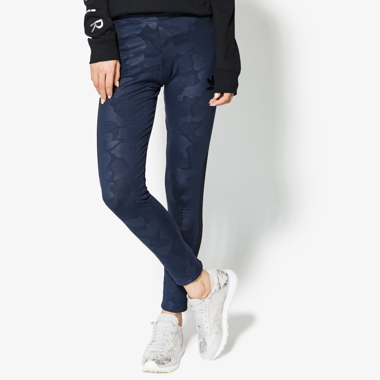 Spodnie sportowe damskie ADIDAS LEGGINGS 3 S LEGGINGS BS4360 GRANATOWY