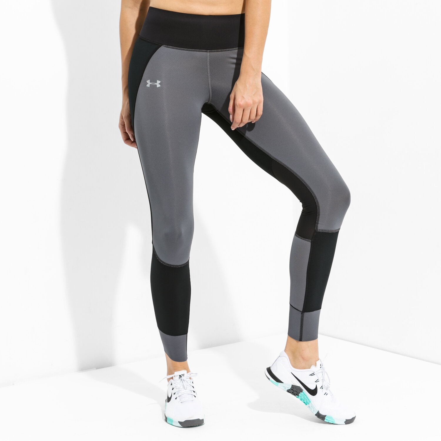 Spodnie sportowe damskie UNDER ARMOUR LEGGINGS CG REACTOR RUN LEGGING 1298166002 SZARY