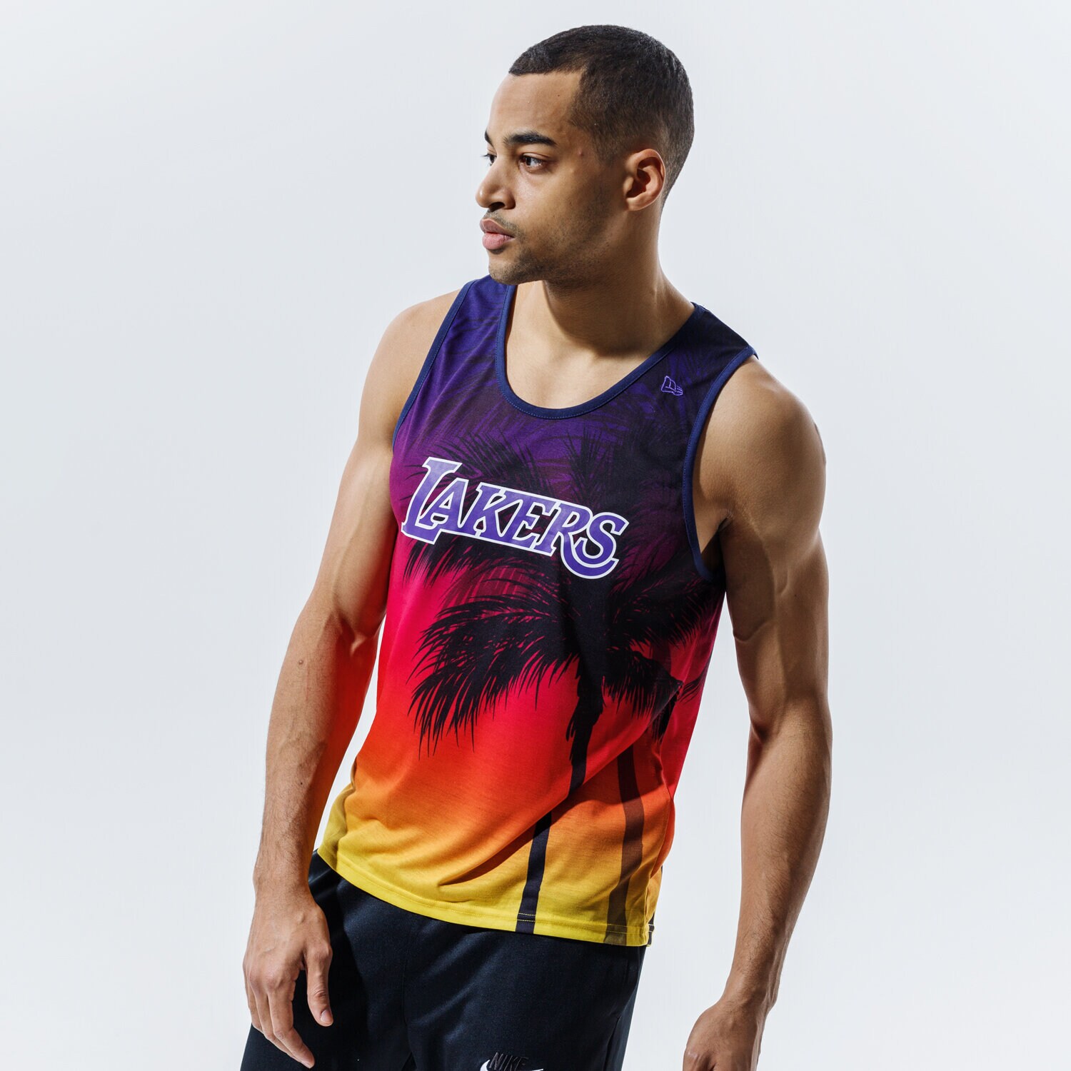 Koszulka, t-shirt sportowy męski NEW ERA TANK NBA COASTAL HEAT TANK LA LAKERS LOS ANGELES LAK 11569524 MULTICOLOR