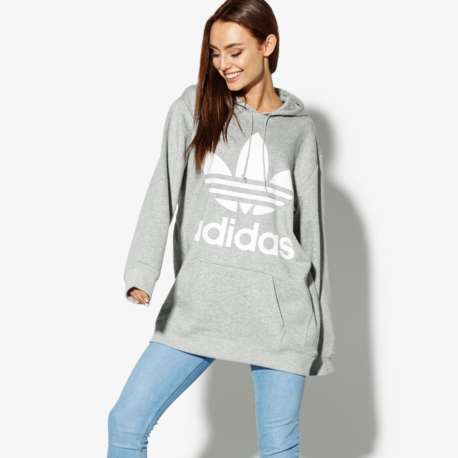 Bluza damska ADIDAS BLUZA BF TRF HOODIE ADICOLOR DH3154 SZARY
