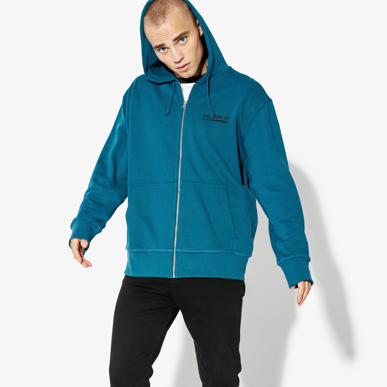 Bluza męska ADIDAS BLUZA KAVAL FZ HOODY ORIGINALS CORE DH4984 NIEBIESKI