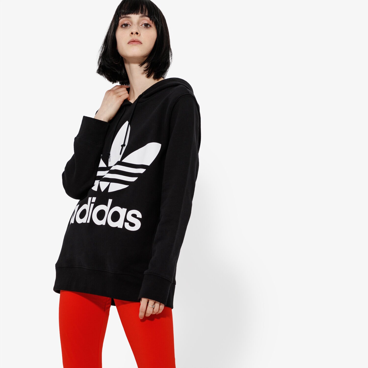 Bluza damska ADIDAS BLUZA TREFOIL HOODIE ADICOLOR CE2408 CZARNY