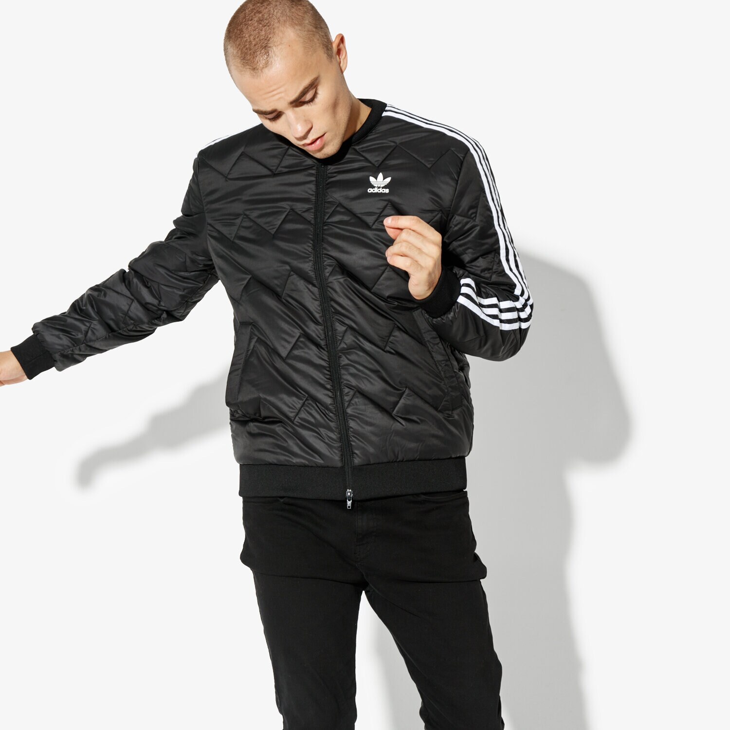 Kurtka zimowa męska ADIDAS KURTKA SST QUILTED WINTER DH5008 CZARNY