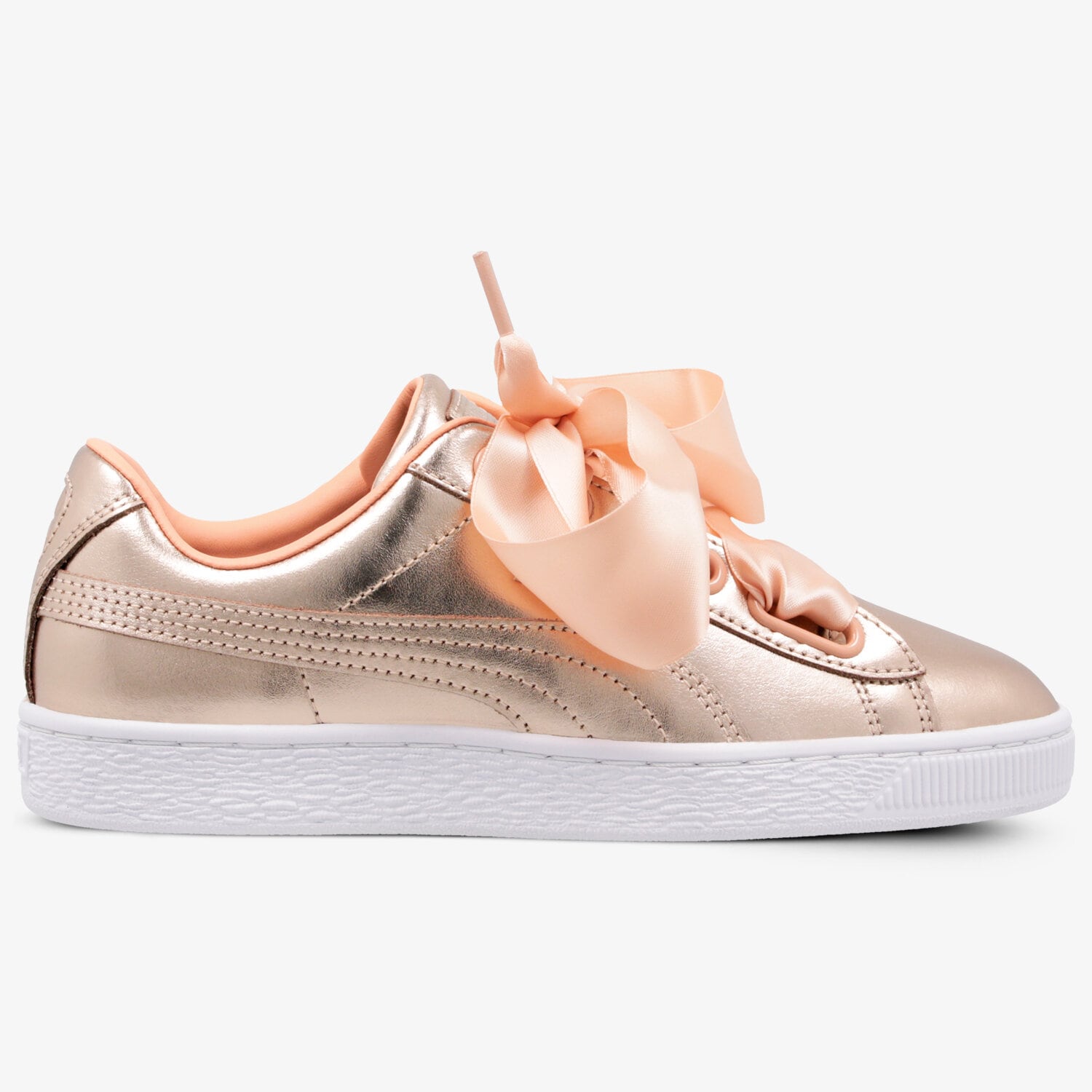 Buty sneakersy damskie PUMA BASKET HEART COP 36673003 ZŁOTY