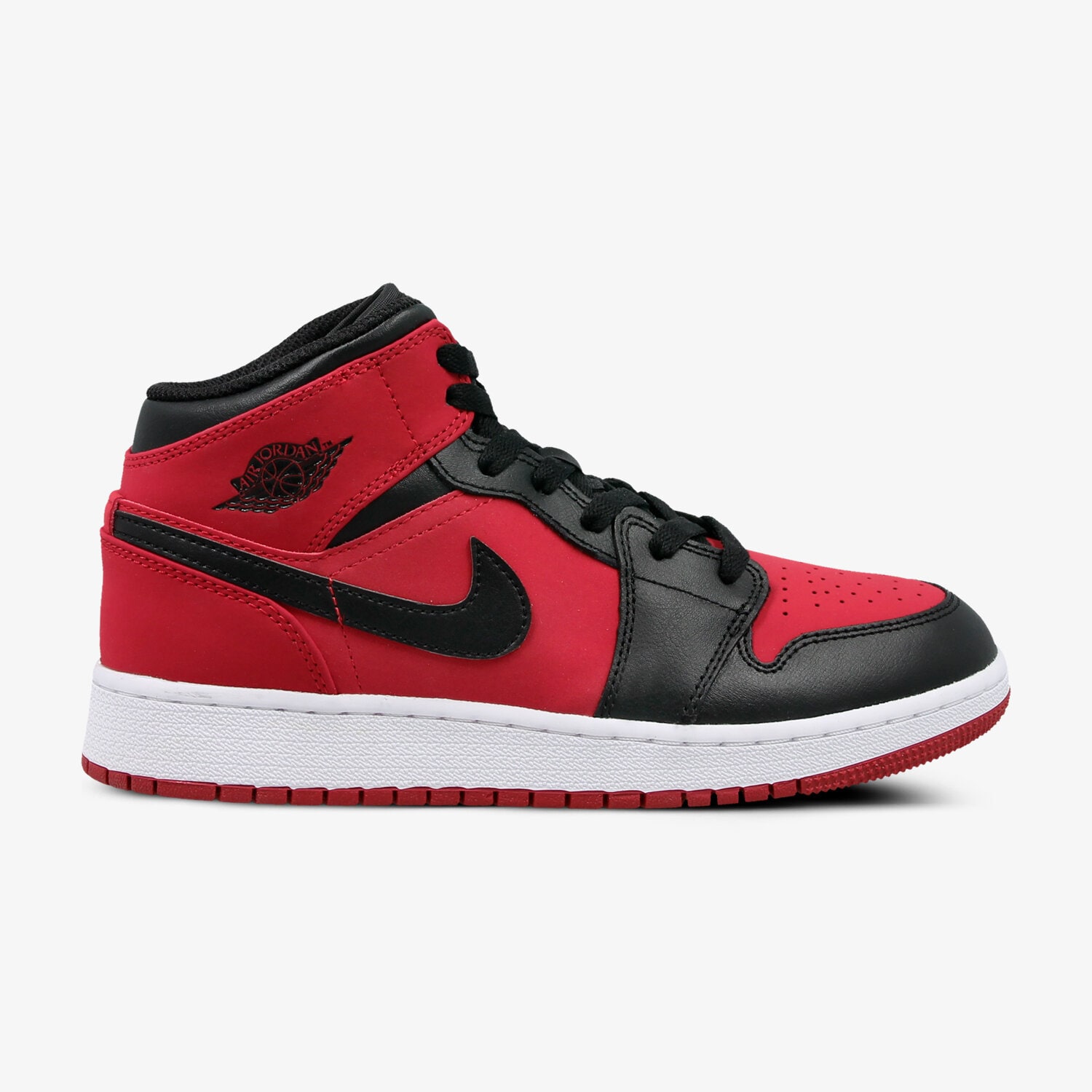 Buty sneakersy dla dzieci AIR JORDAN 1 MID BG 554725-610 CZERWONY