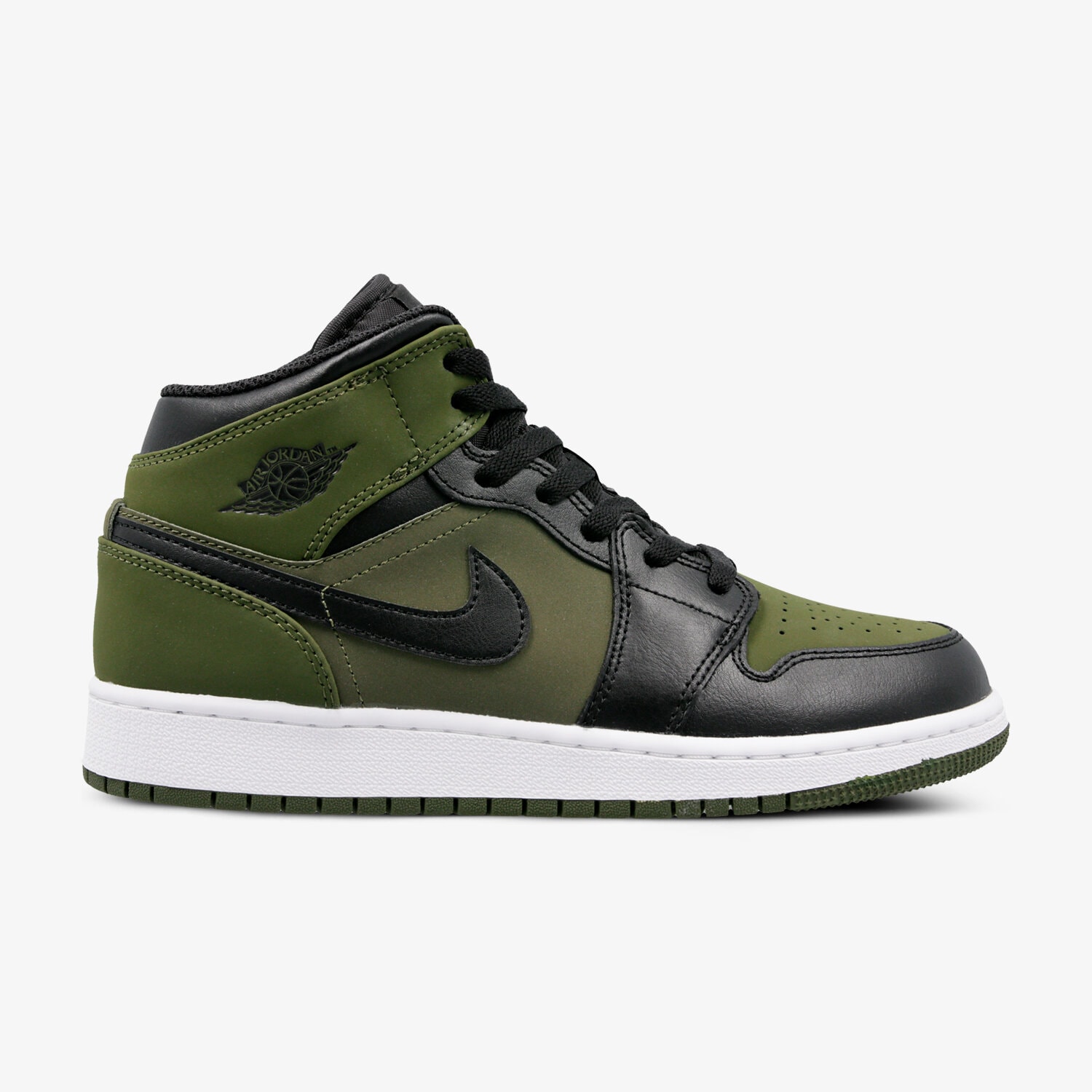 Buty sneakersy dla dzieci AIR JORDAN 1 MID BG 554725-301 ZIELONY