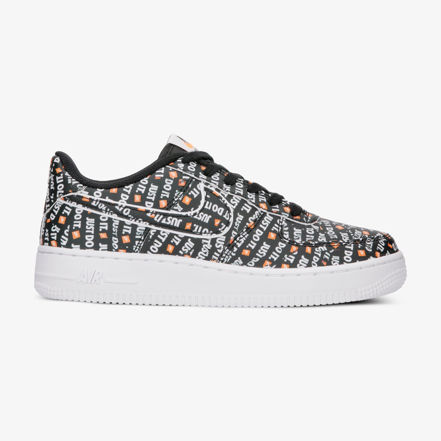 Buty sneakersy dla dzieci NIKE AIR FORCE 1 JDI PRM (GS) AO3977-001 CZARNY