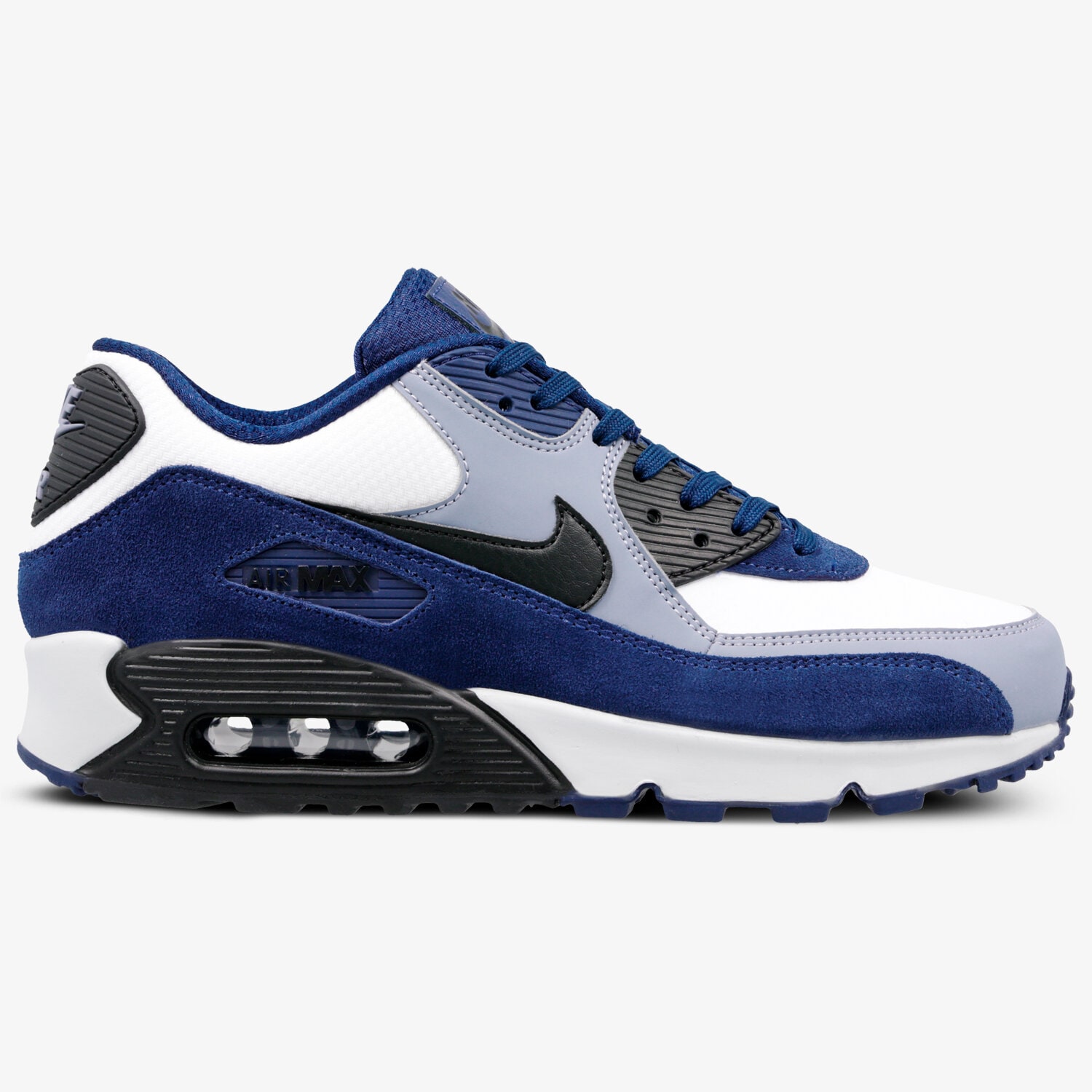 Buty sneakersy męskie NIKE AIR MAX 90 LEATHER 302519-400 GRANATOWY