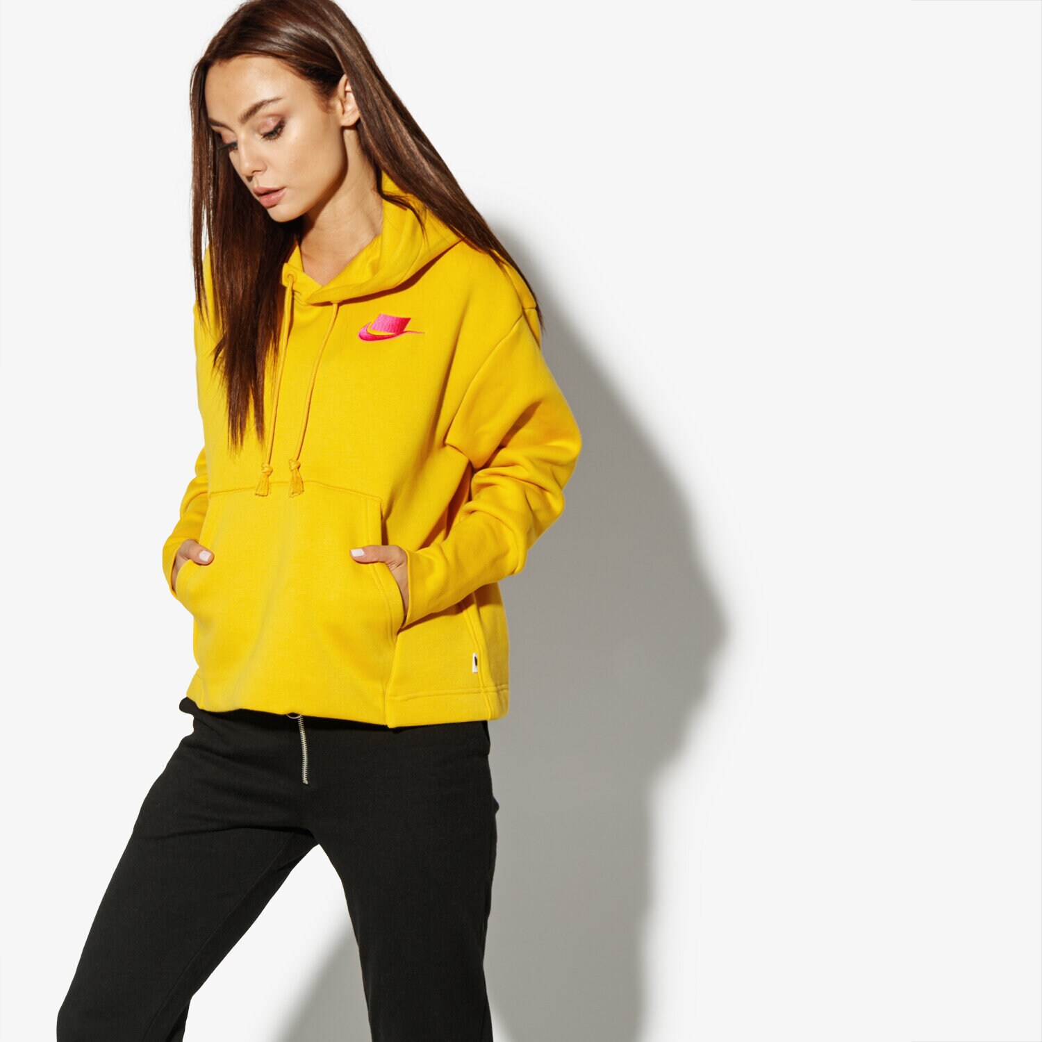 Bluza damska NIKE BLUZA W NSW HOODIE FLC NSW AH8690-752 ŻÓŁTY