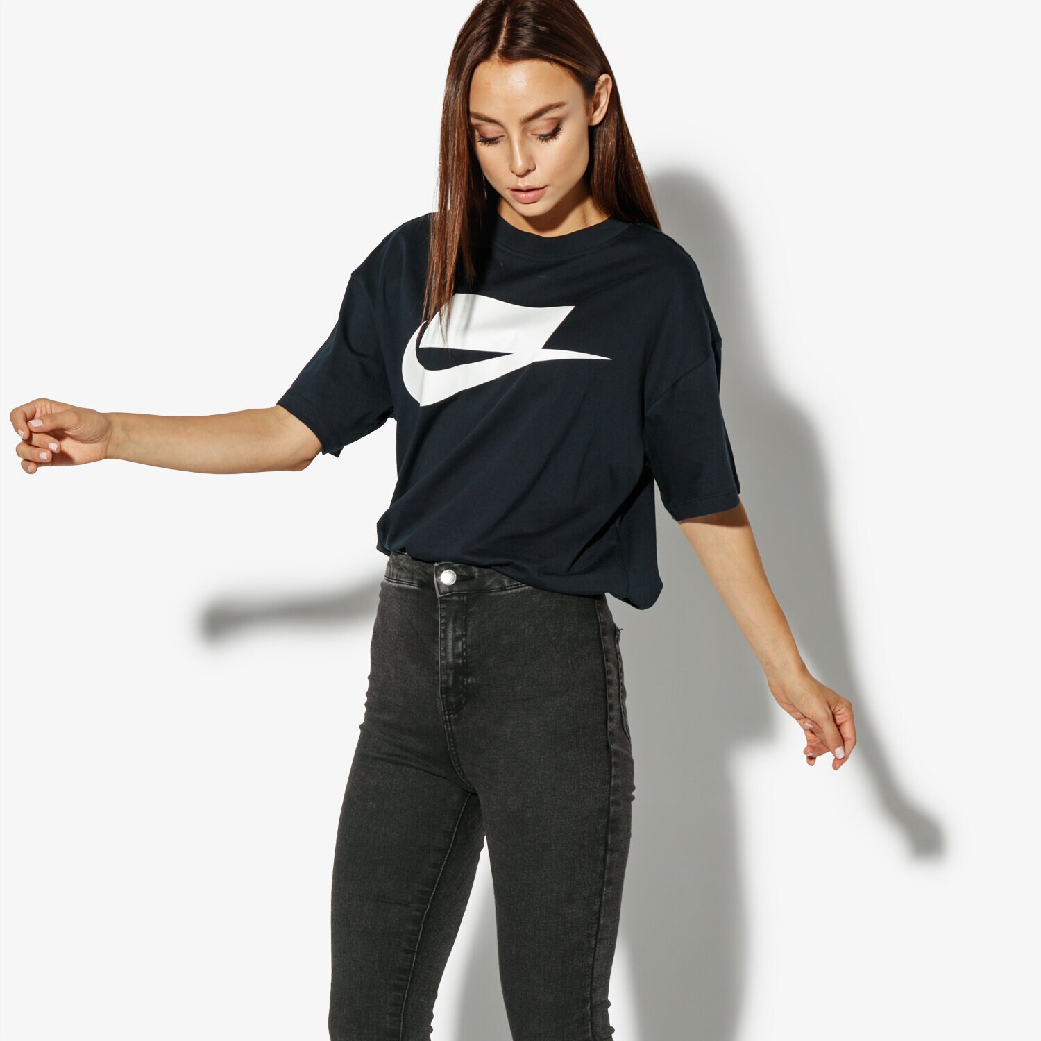 Koszulka, t-shirt damski NIKE T-SHIRT SS W NSW TOP SS NSW AH4007-475 GRANATOWY