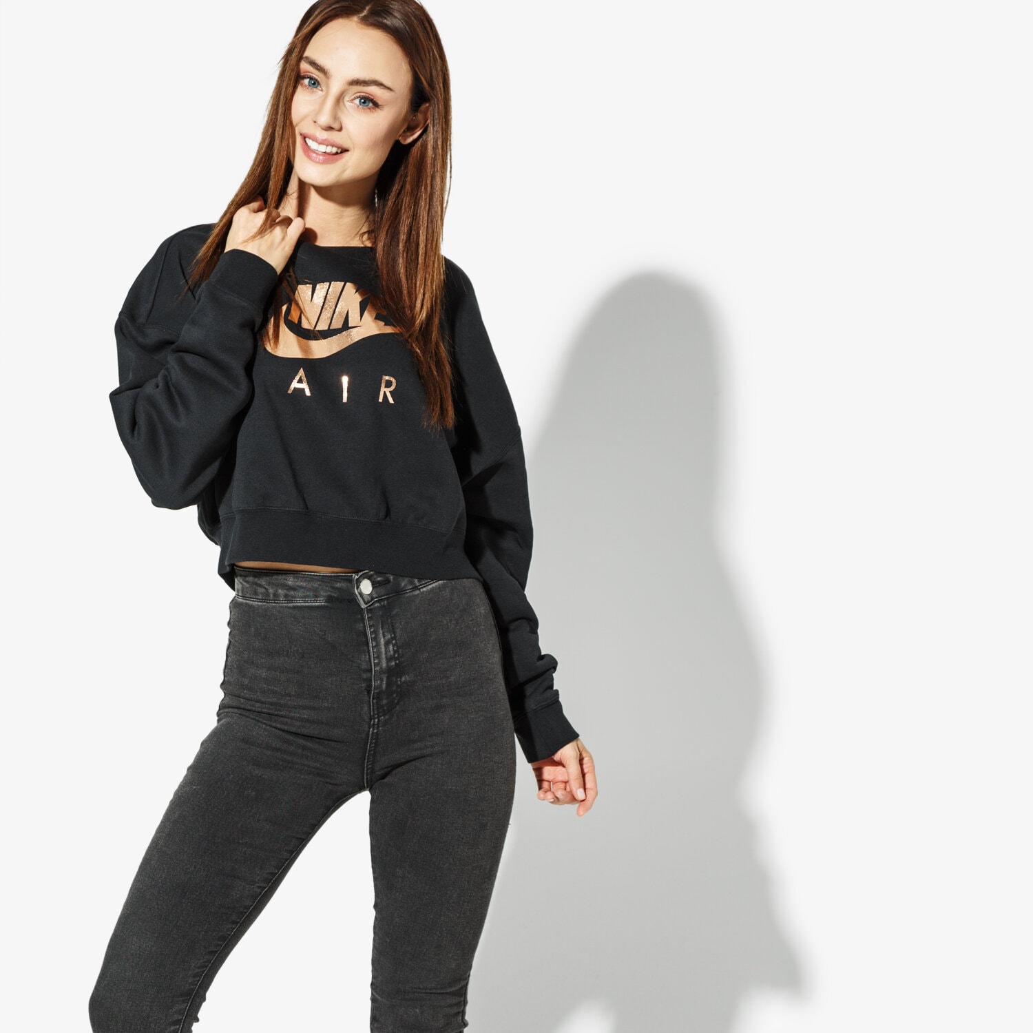 Bluza damska NIKE BLUZA W NSW RALLY CREW AIR AV6227-010 CZARNY