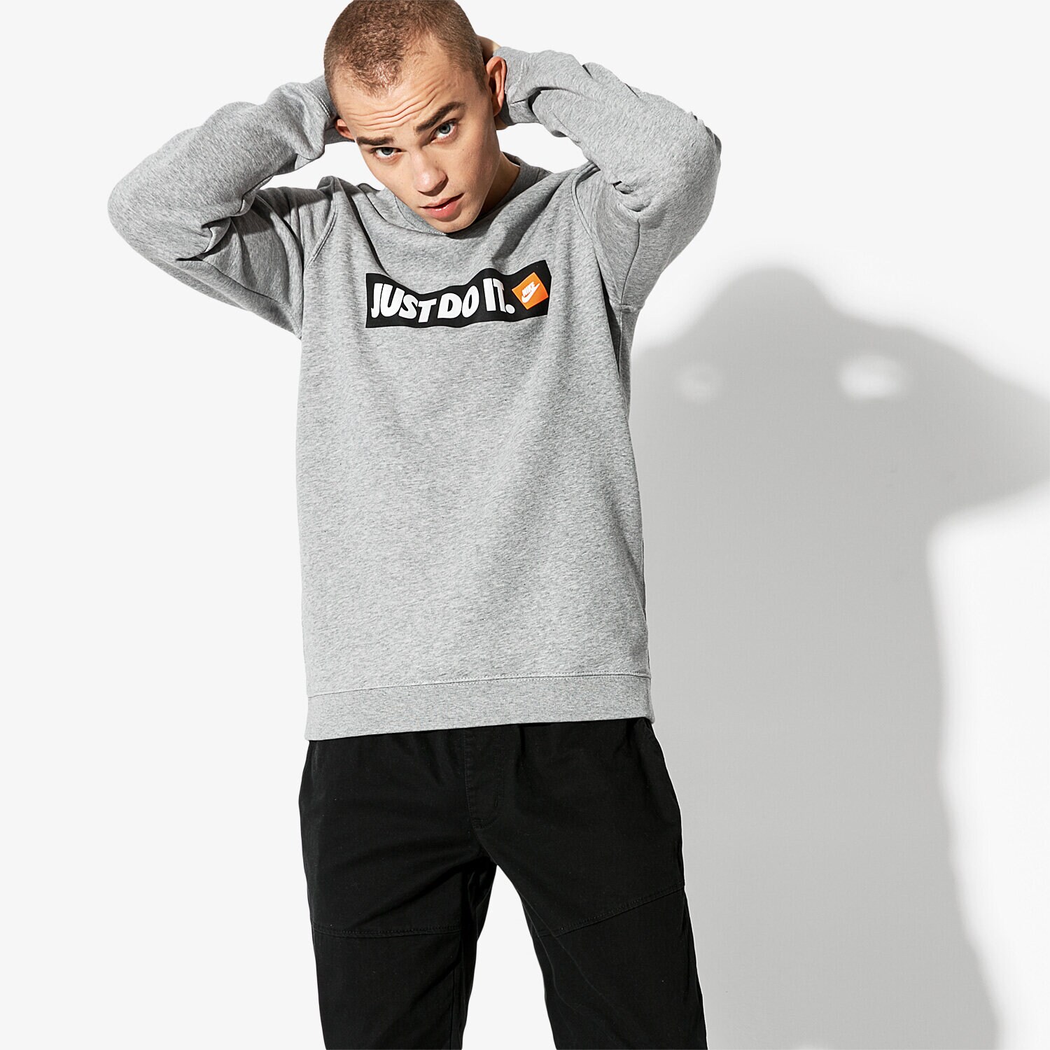 Bluza męska NIKE BLUZA M NSW CREW FLC HBR 928699063 SZARY