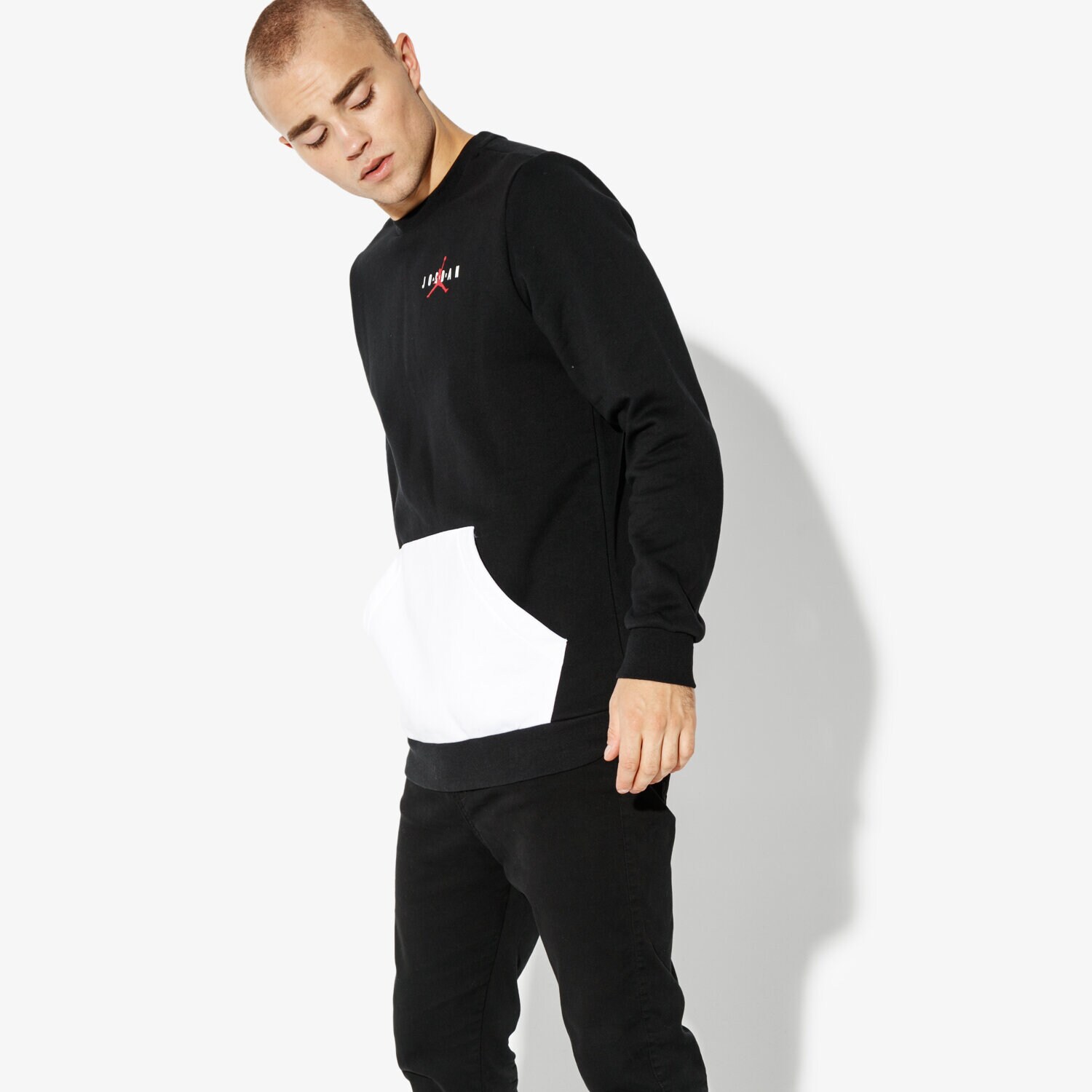 Bluza męska JORDAN BLUZA JUMPMAN AIR FLEECE CREW AA1457-010 CZARNY