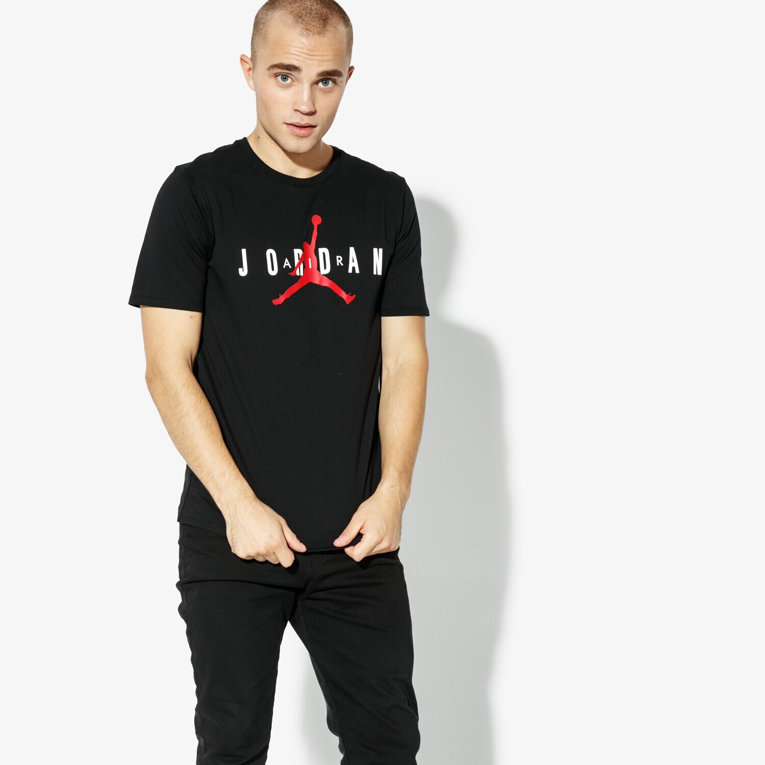 Koszulka, t-shirt sportowy męski JORDAN T-SHIRT SS M JSW TEE BRAND 5 AA1907-010 CZARNY