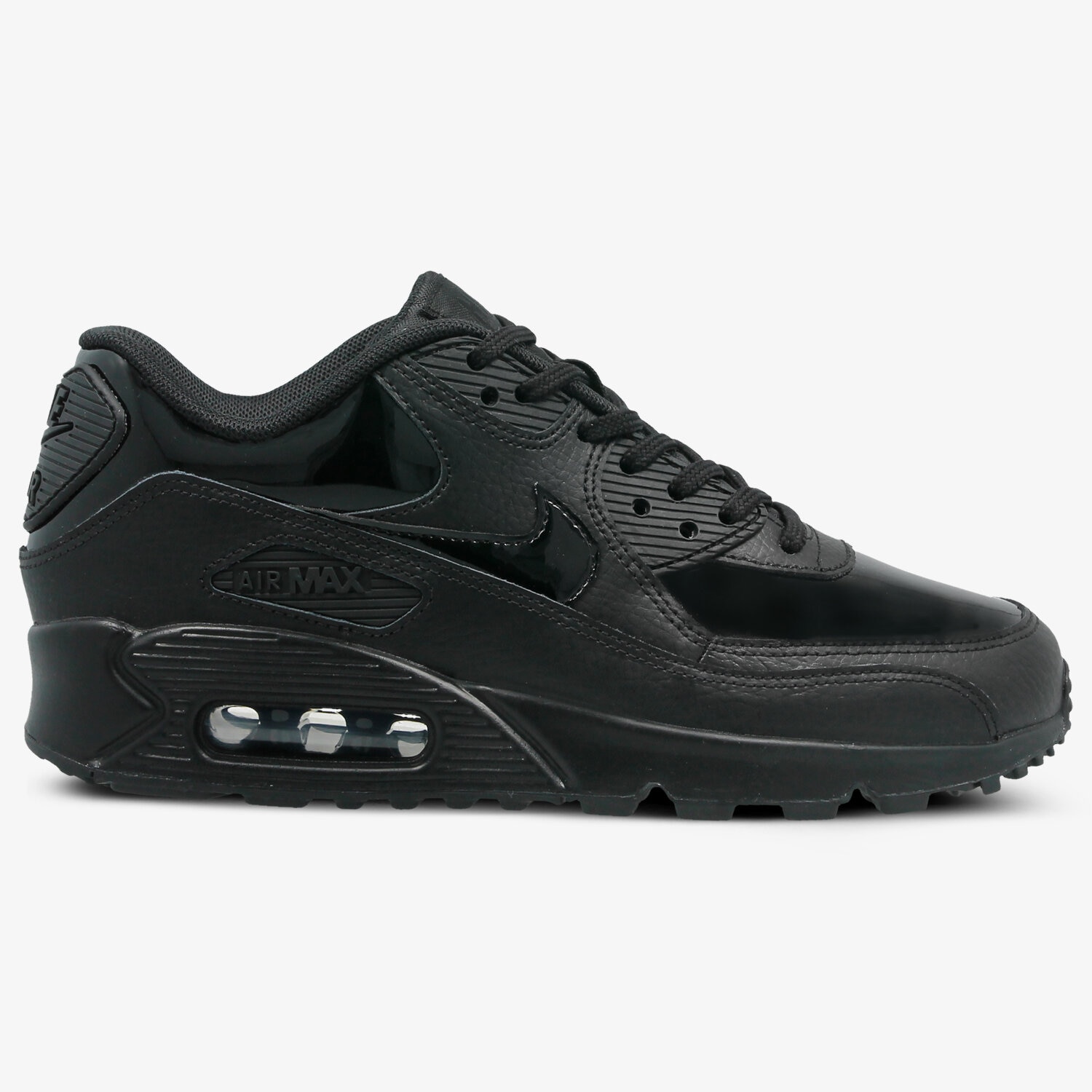 Buty sneakersy damskie NIKE WMNS AIR MAX 90 LEA 921304002 CZARNY