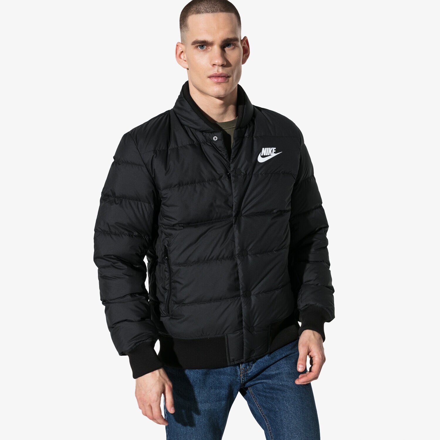 Kurtka zimowa męska NIKE KURTKA M NSW DWN FILL BOMBR 928819-010 CZARNY