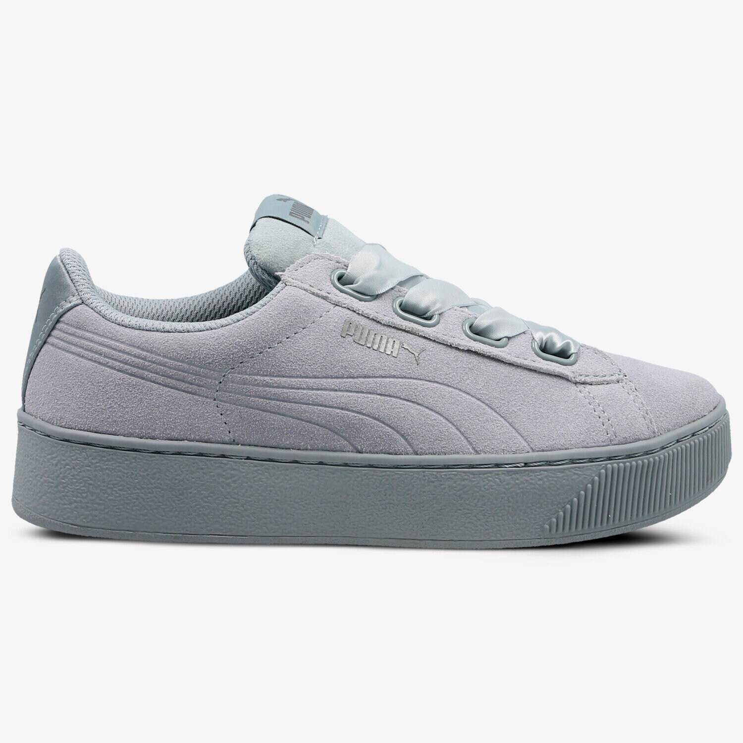 Buty sneakersy damskie PUMA VIKKY PLATFORM RIBBON S 36641802 SZARY