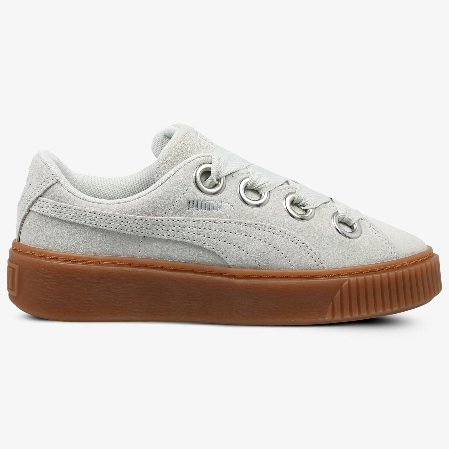 Buty sneakersy damskie PUMA PLATFORM V2 SUEDE 36646102 BEŻOWY
