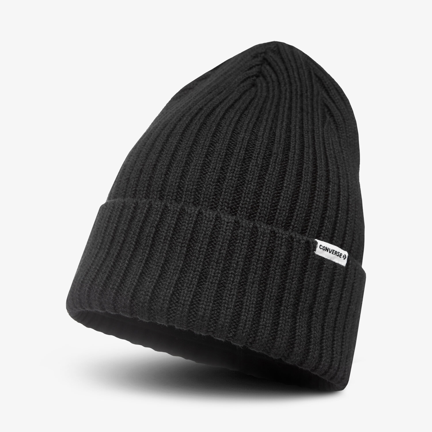 Czapka zimowa dla dzieci CONVERSE CZAPKA ZIMOWA LARGE GUAGE RIB CUFF BEANIE 609942 CZARNY