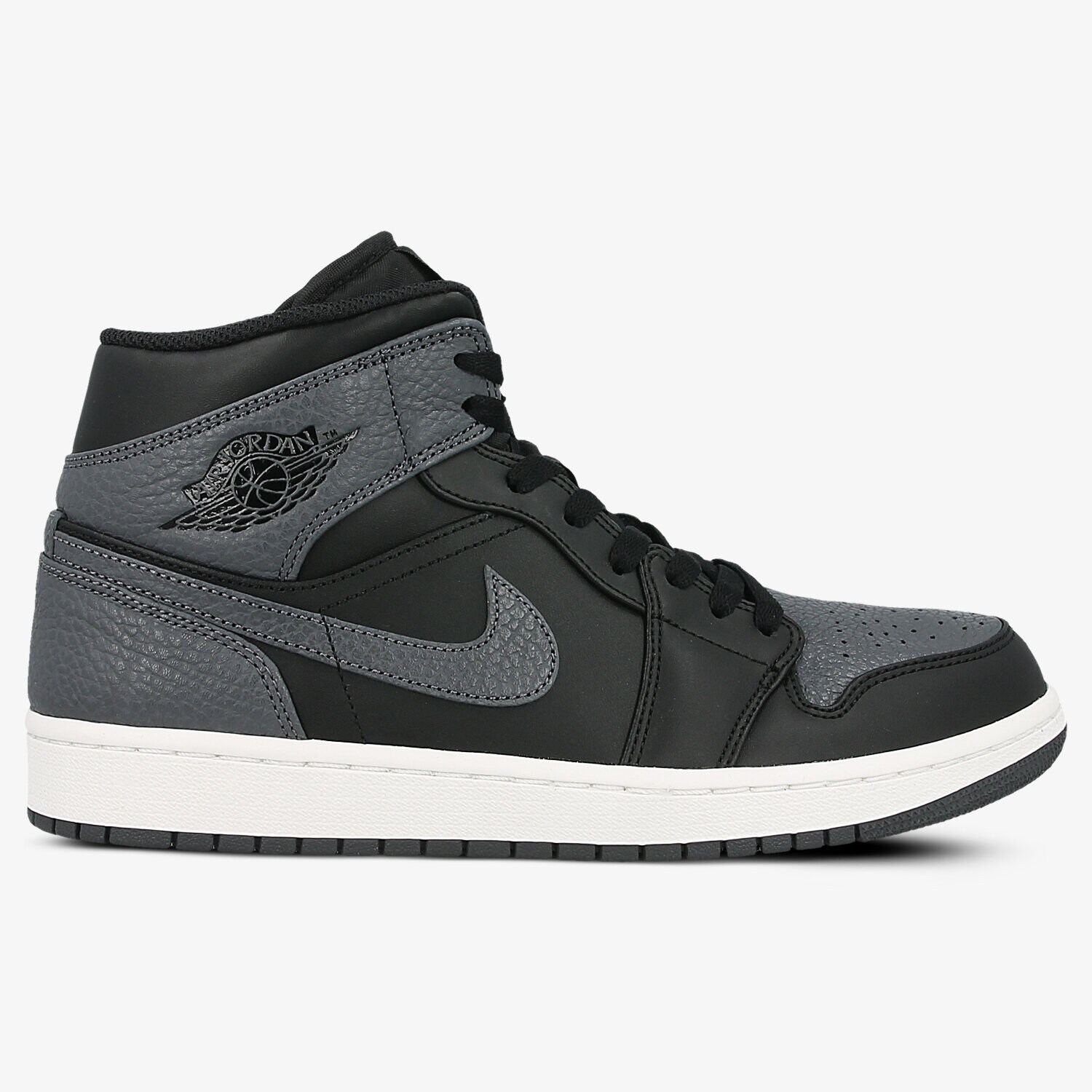 Buty sneakersy męskie JORDAN AIR 1 MID 554724041 SZARY
