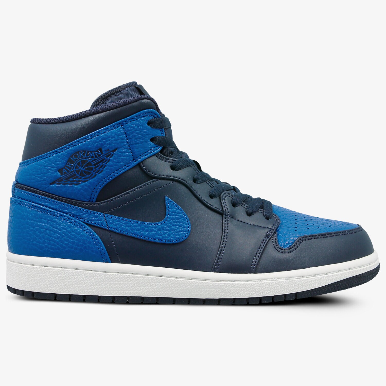 Buty sneakersy męskie JORDAN AIR 1 MID 554724412 NIEBIESKI