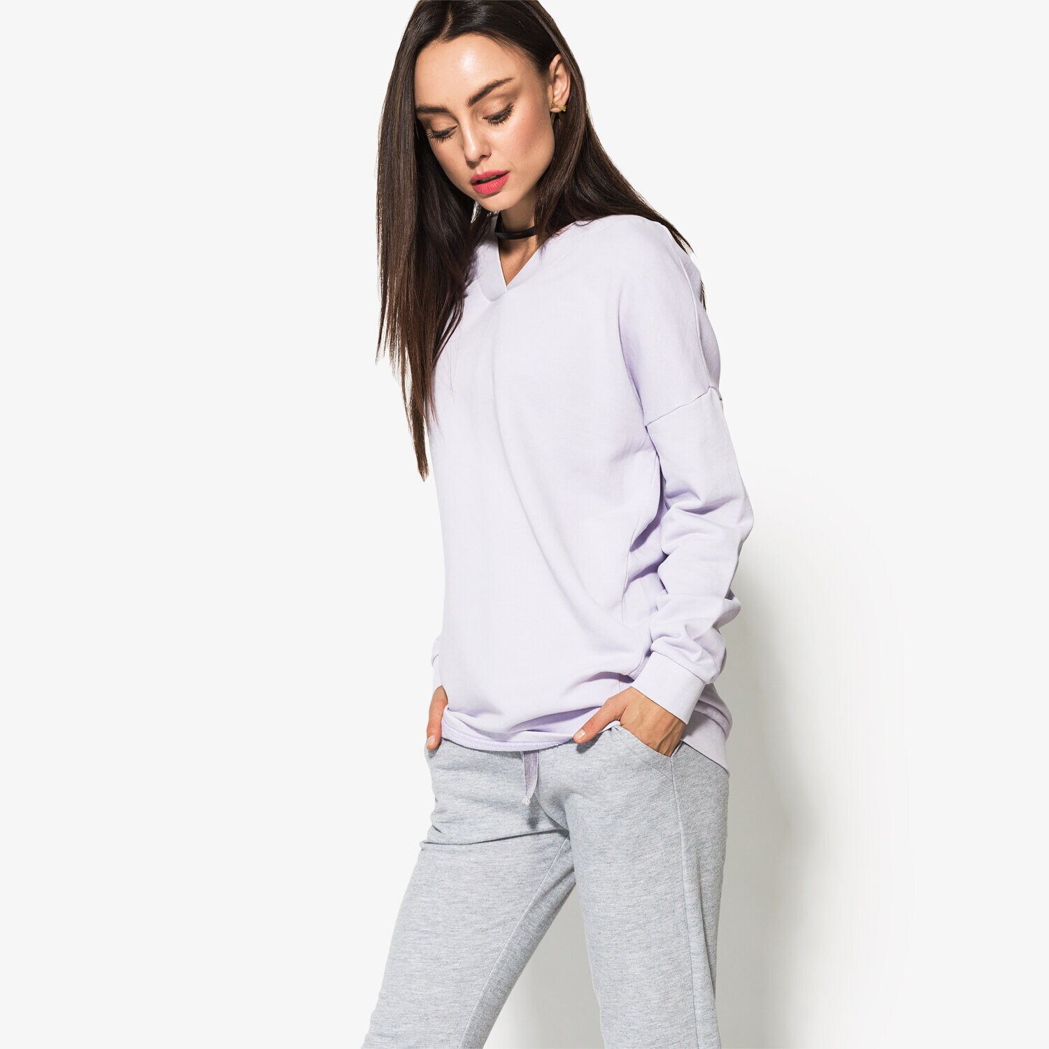 Bluza damska CONFRONT BLUZA LILY CF18BLD04001 FIOLETOWY