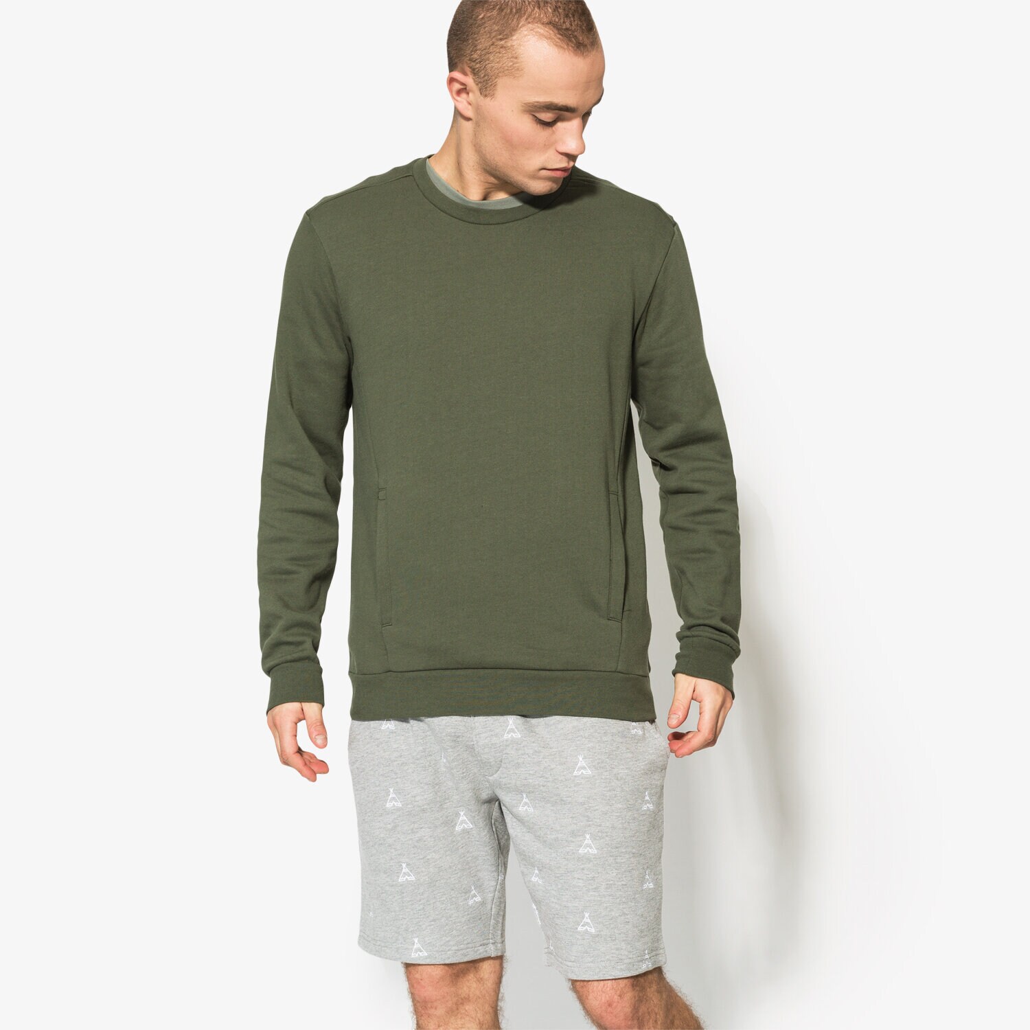 Bluza męska CONFRONT BLUZA ASH CF18BLM12001 ZIELONY