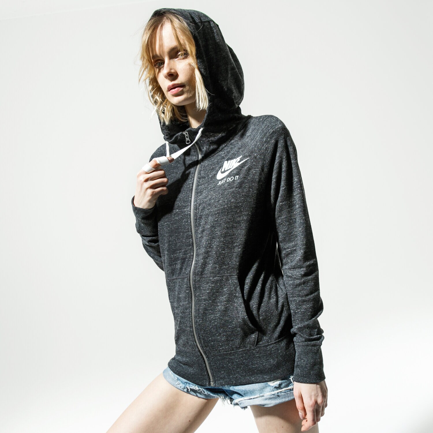 NIKE BLUZA W NSW GYM VNTG HOODIE FZ 883729 010 CZARNY Damskie