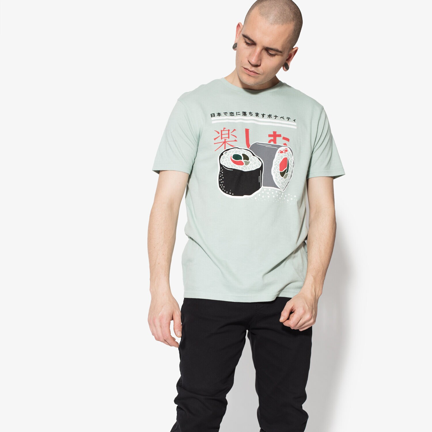 Koszulka, t-shirt sportowy męski CONFRONT T-SHIRT SS SUSHI CF18TSM15001 ZIELONY