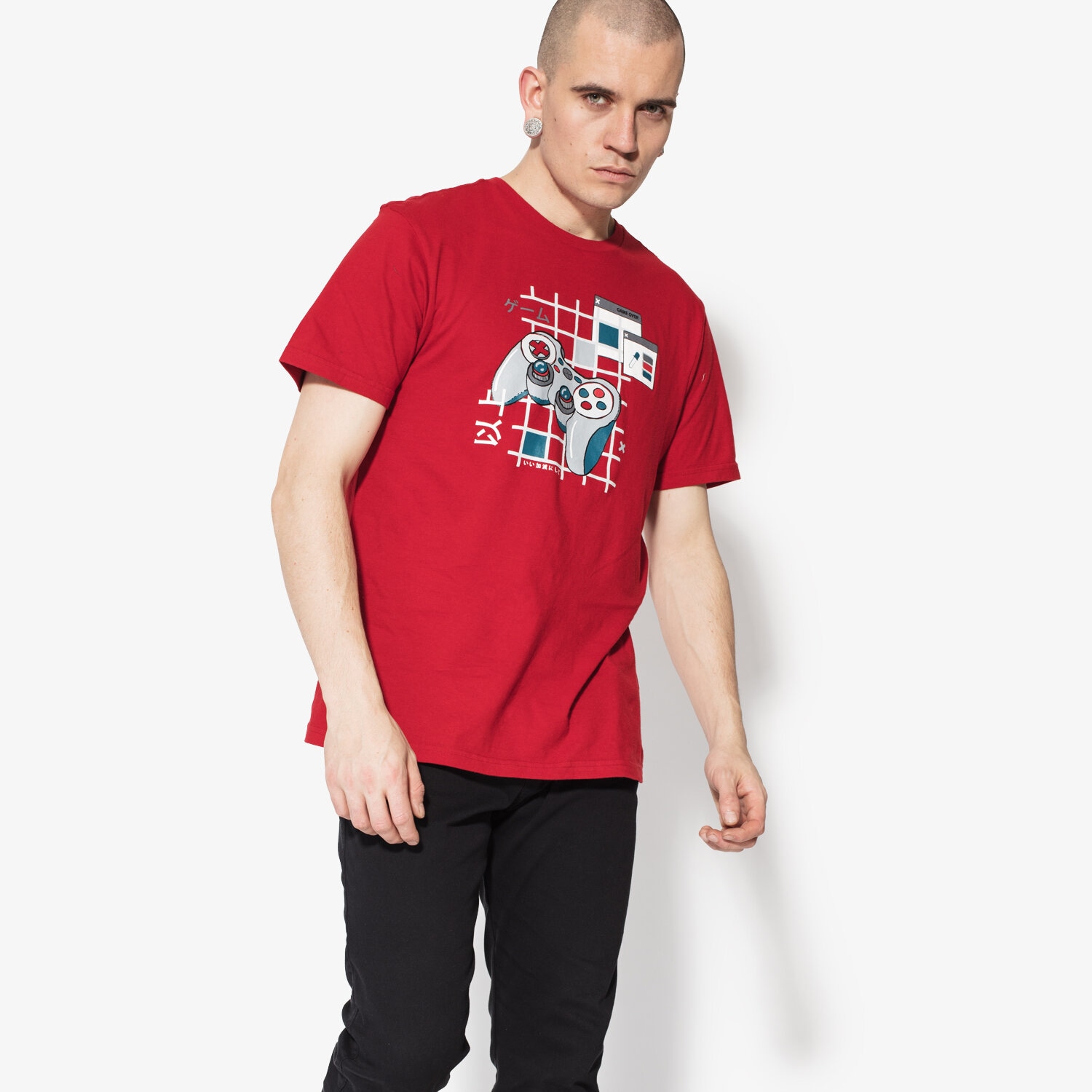 Koszulka, t-shirt sportowy męski CONFRONT T-SHIRT SS GAME CF18TSM14001 CZERWONY