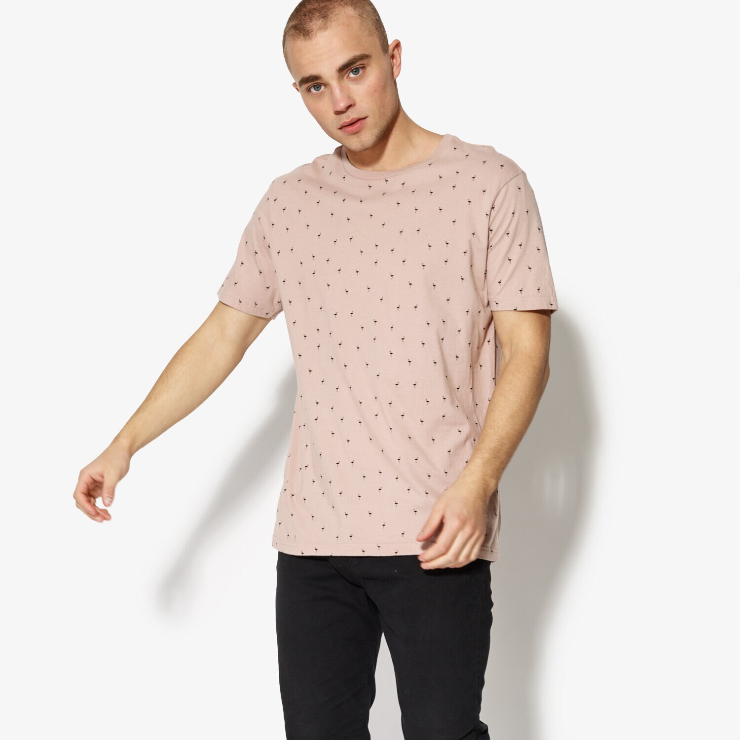Koszulka, t-shirt sportowy męski CONFRONT T-SHIRT SS FLAMINGO CF18TSM78001 RÓŻOWY
