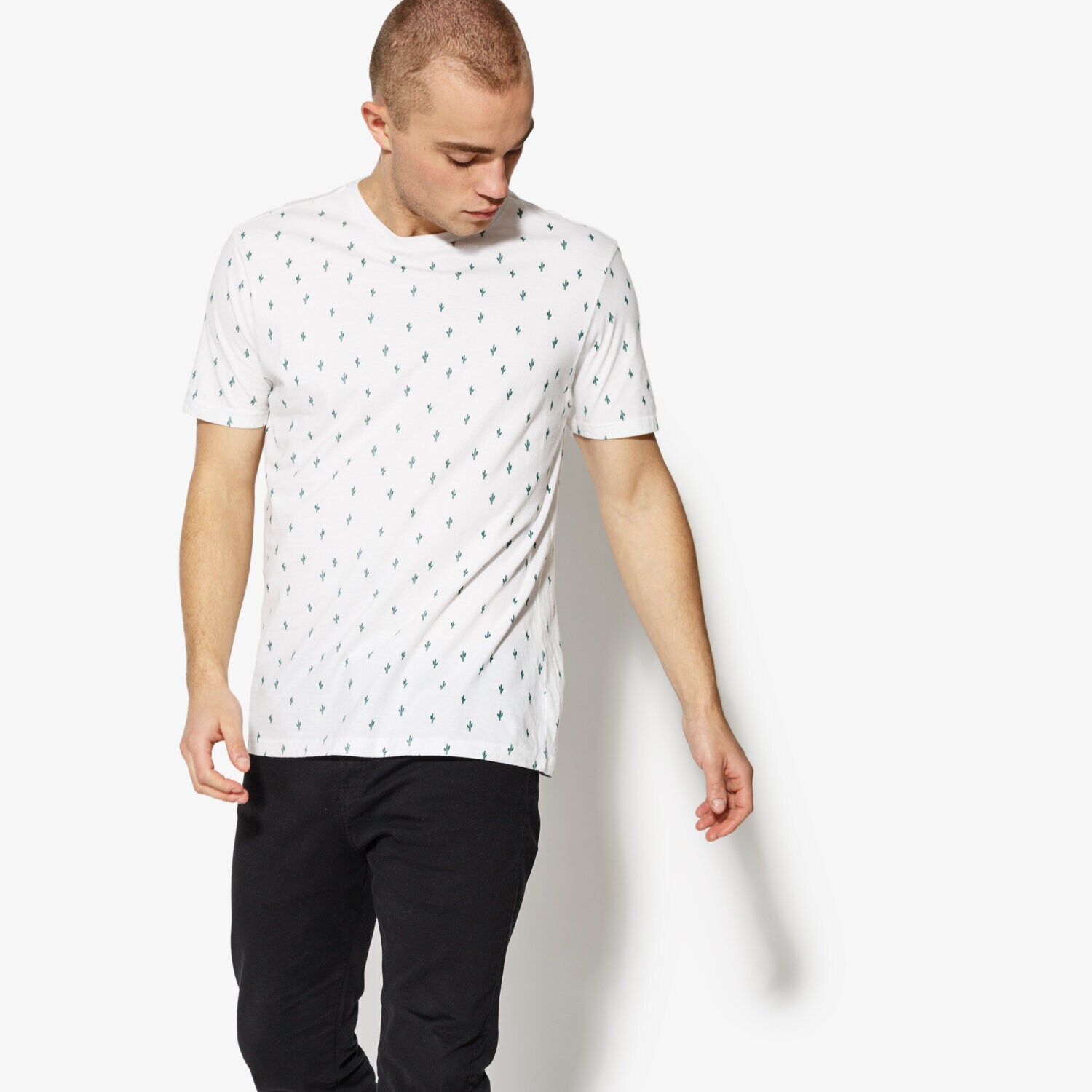 Koszulka, t-shirt sportowy męski CONFRONT T-SHIRT SS CACTUS CF18TSM78003 BIAŁY