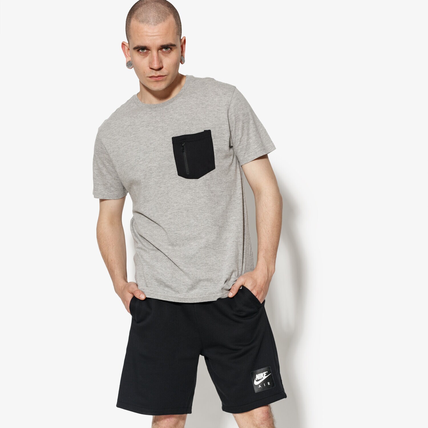 Koszulka, t-shirt sportowy męski CONFRONT T-SHIRT SS HARN CF18TSM19001 SZARY