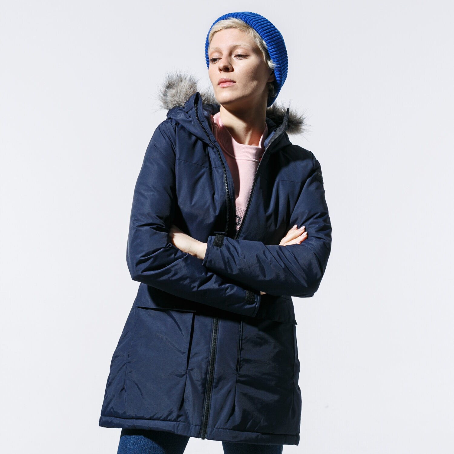 Kurtka zimowa damska ADIDAS KURTKA W XPLORIC PARKA SW INSULATION CY8608 GRANATOWY