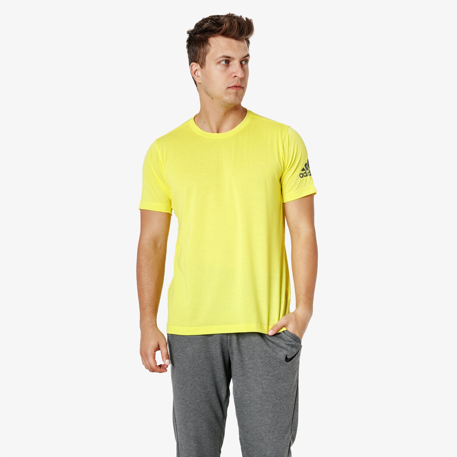 Koszulka, t-shirt sportowy męski ADIDAS T-SHIRT SS FREELIFT PRIME cz5393 ŻÓŁTY