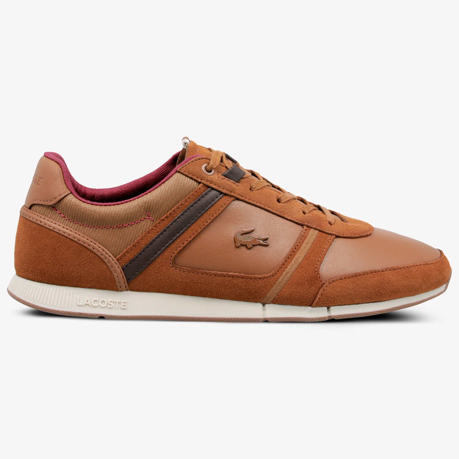 Buty sneakersy męskie LACOSTE MENERVA 318 1 736CAM0052267 BRĄZOWY