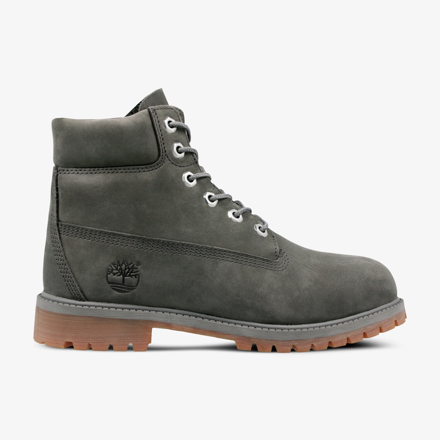 Buty zimowe, trekkingowe, outdoor dla dzieci TIMBERLAND PREMIUM 6 INCH WP BOOT  TB0A1VD7P201 SZARY