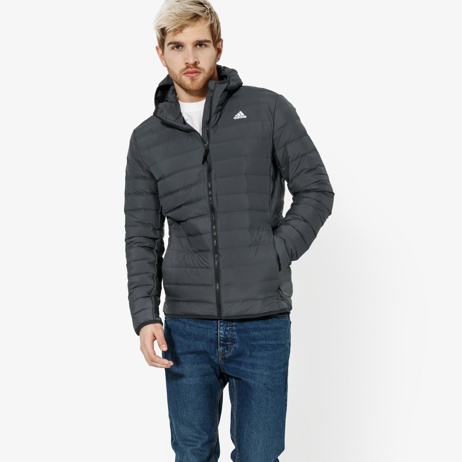 Kurtka zimowa męska ADIDAS KURTKA VARILITE SOFT H CY8738 SZARY