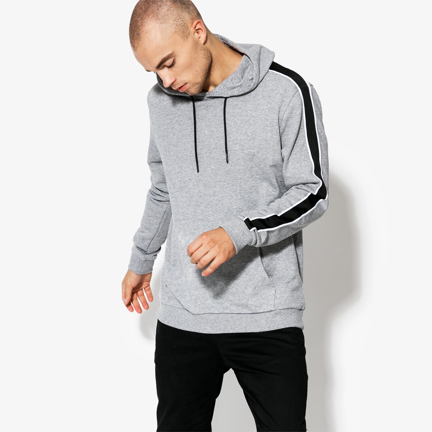 Bluza męska CONFRONT BLUZA STRIPE CF38BLM17001 SZARY
