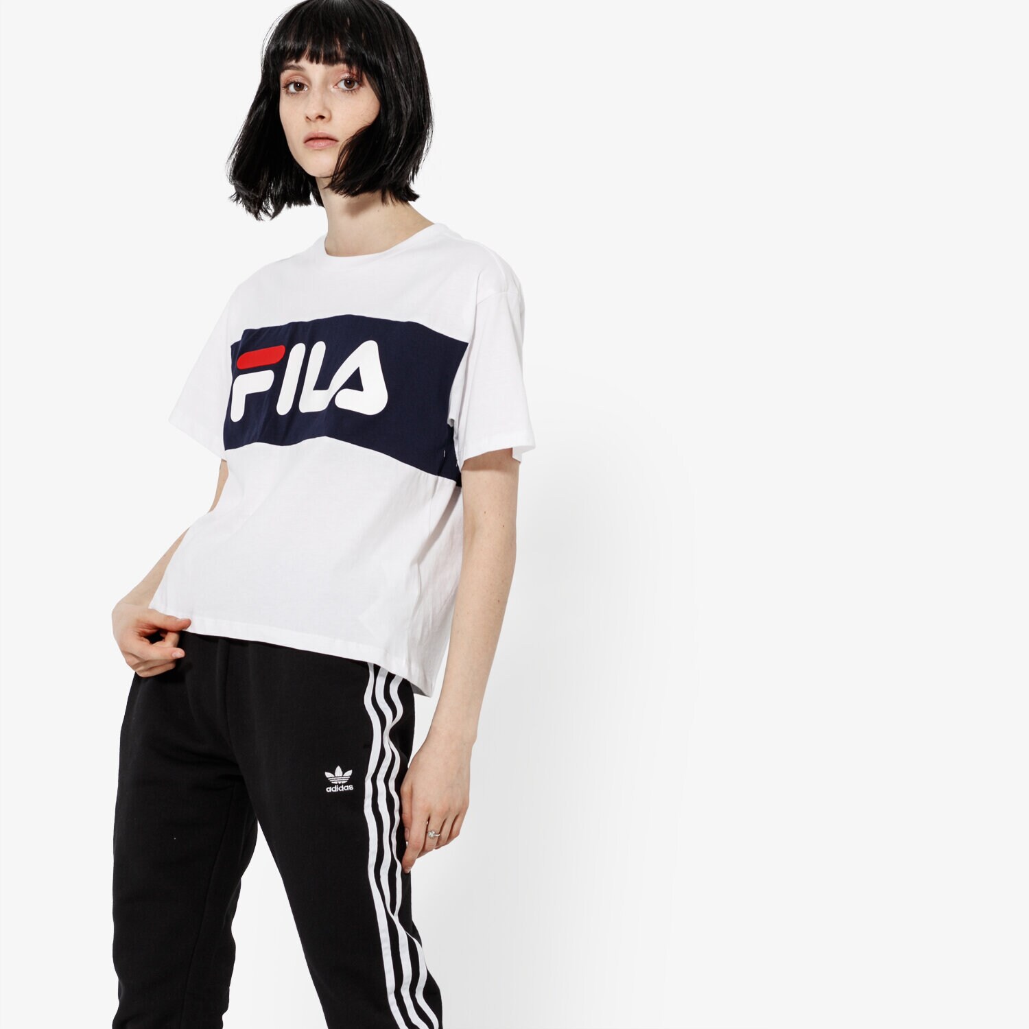 Koszulka, t-shirt damski FILA T-SHIRT SS ALLISON TEE 682125I98 BIAŁY